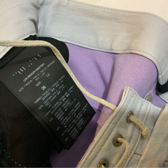 UNRAVEL Streetwear Lipstick Leather Lace Up Pants Gray Ben Taverniti - Picture 9 of 13